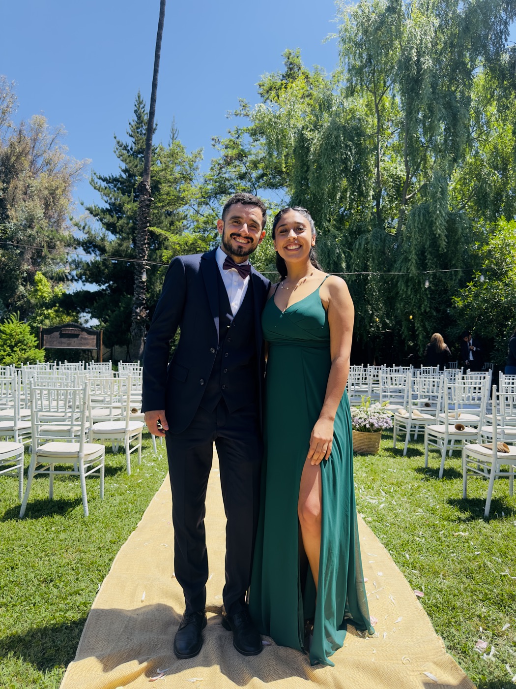 Kevin y Belén en la ceremonia